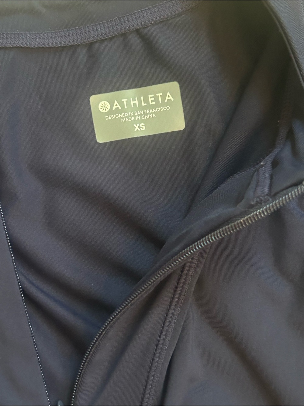Athleta Navy Zip-Up Athletic Jacket - Picture 2 of 2